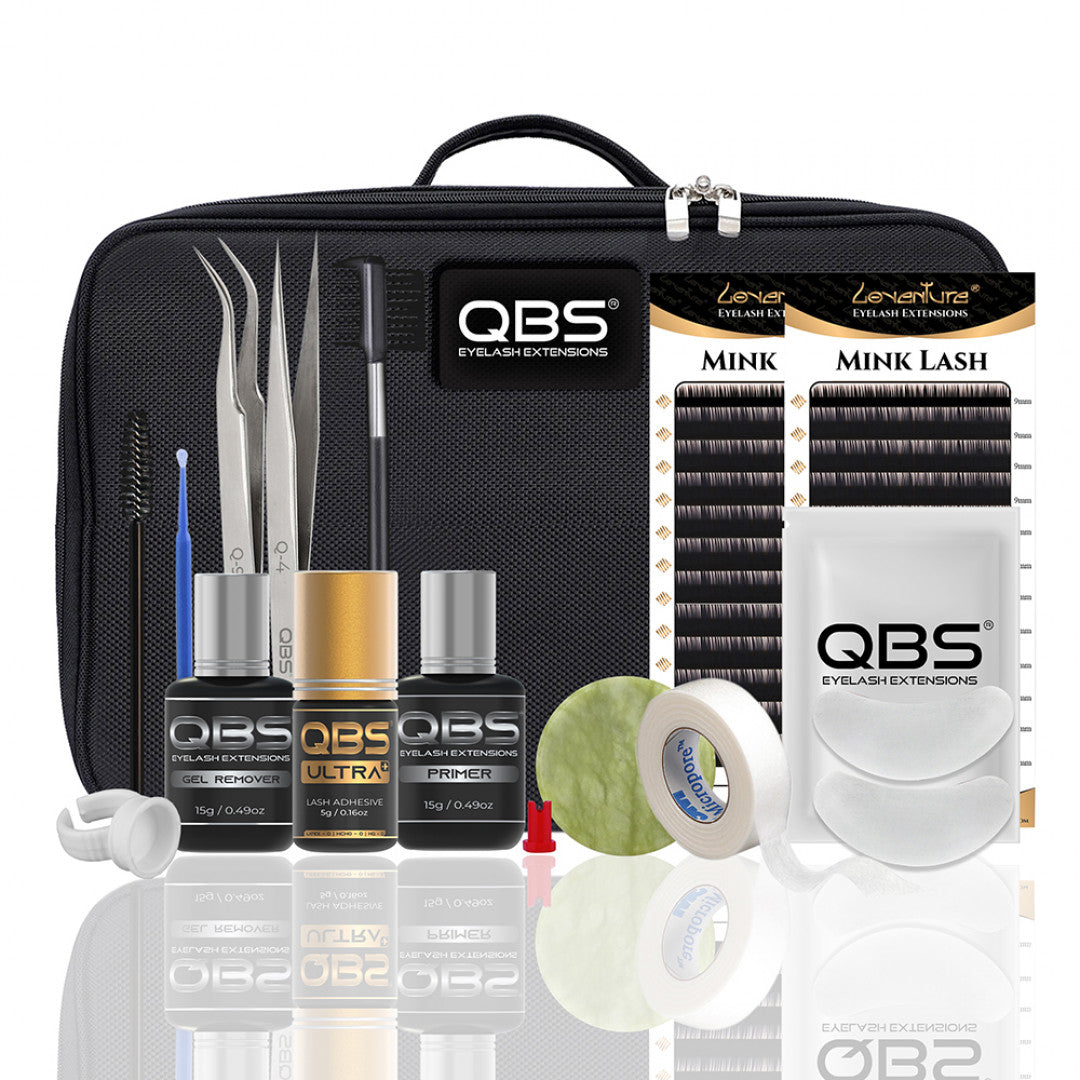 EYELASH EXTENSION STARTER KIT WITH FAUX MINK LASHES